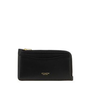 Coach New York Women Black Leather New York Card Holder